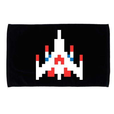 Retro 80's Computer Game Space Ship Microfiber Hand Towel