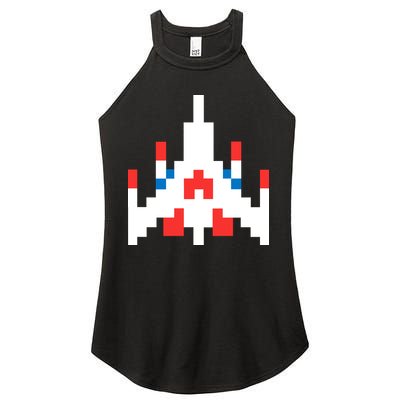 Retro 80's Computer Game Space Ship Women's Perfect Tri Rocker Tank