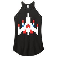 Retro 80's Computer Game Space Ship Women's Perfect Tri Rocker Tank