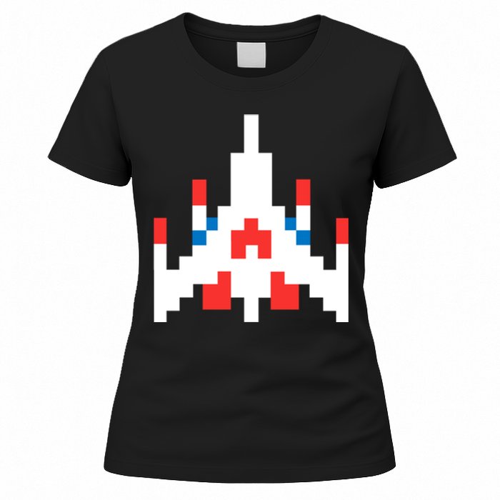 Retro 80's Computer Game Space Ship Women's T-Shirt