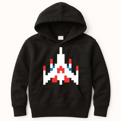 Retro 80's Computer Game Space Ship Kids Hoodie