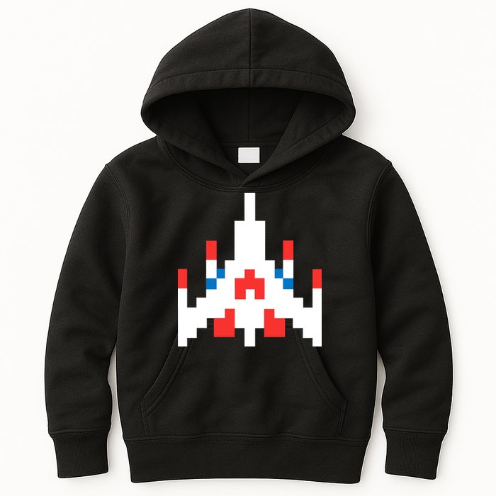 Retro 80's Computer Game Space Ship Kids Hoodie