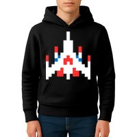 Retro 80's Computer Game Space Ship Kids Hoodie