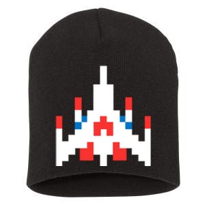 Retro 80's Computer Game Space Ship Short Acrylic Beanie