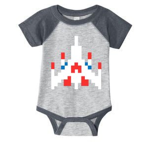 Retro 80's Computer Game Space Ship Infant Baby Jersey Bodysuit