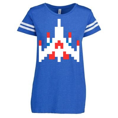 Retro 80's Computer Game Space Ship Enza Ladies Jersey Football T-Shirt