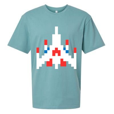 Retro 80's Computer Game Space Ship Sueded Cloud Jersey T-Shirt