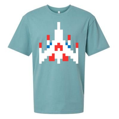 Retro 80's Computer Game Space Ship Sueded Cloud Jersey T-Shirt