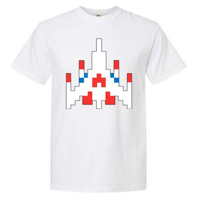 Retro 80's Computer Game Space Ship Garment-Dyed Heavyweight T-Shirt