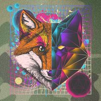 Retro 80's Digital Polygon Fox Legacy Tie Dye Trucker Hat