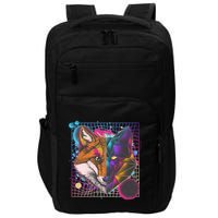 Retro 80's Digital Polygon Fox Impact Tech Backpack