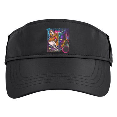 Retro 80's Digital Polygon Fox Adult Drive Performance Visor