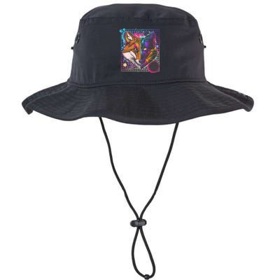 Retro 80's Digital Polygon Fox Bucket Hat
