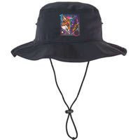 Retro 80's Digital Polygon Fox Bucket Hat