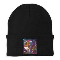 Retro 80's Digital Polygon Fox Beanie