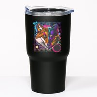 Retro 80's Digital Polygon Fox Tumbler