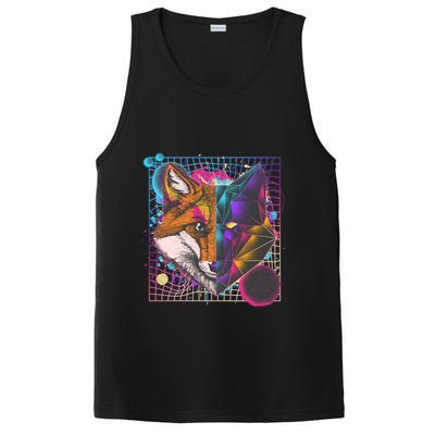 Retro 80's Digital Polygon Fox PosiCharge Competitor Tank