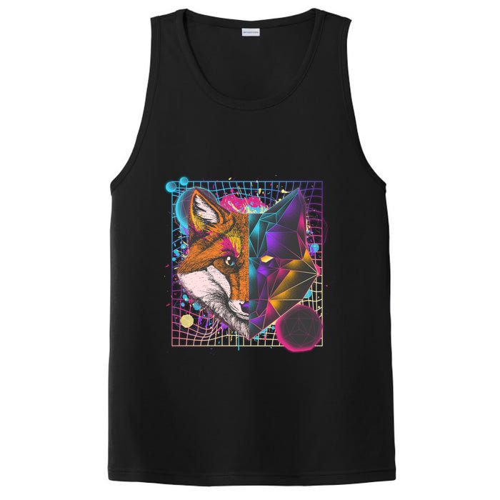 Retro 80's Digital Polygon Fox PosiCharge Competitor Tank