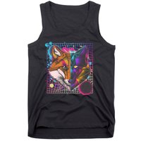 Retro 80's Digital Polygon Fox Tank Top