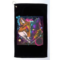 Retro 80's Digital Polygon Fox Golf Towel