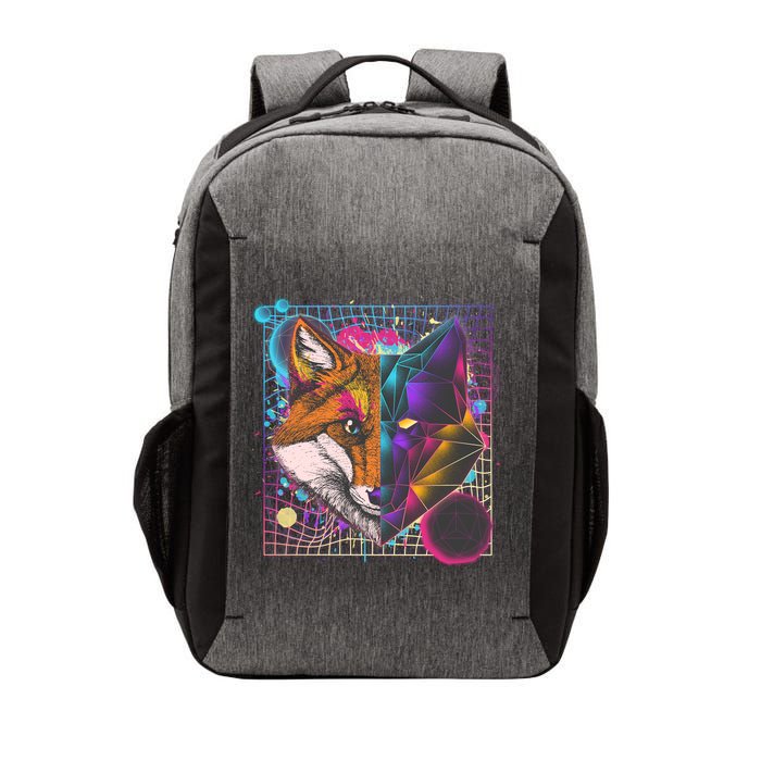 Retro 80's Digital Polygon Fox Vector Backpack