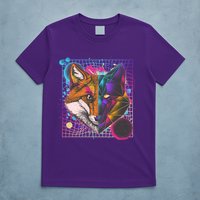 Retro 80's Digital Polygon Fox T-Shirt