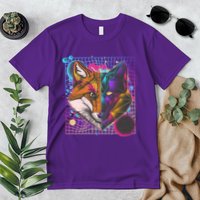 Retro 80's Digital Polygon Fox Premium T-Shirt
