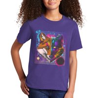 Retro 80's Digital Polygon Fox Kids T-Shirt