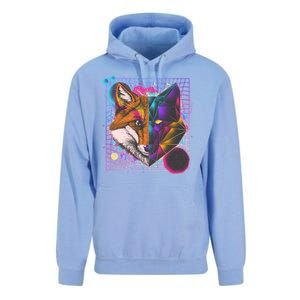 Retro 80's Digital Polygon Fox Unisex Surf Hoodie