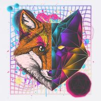 Retro 80's Digital Polygon Fox Garment-Dyed Sweatshirt