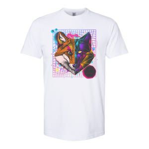 Retro 80's Digital Polygon Fox Softstyle® CVC T-Shirt