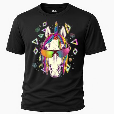 Retro 80's Eighties Rainbow Unicorn Performance Shirt