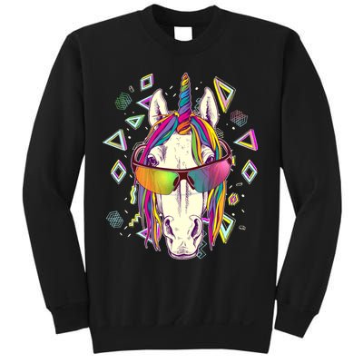 Retro 80's Eighties Rainbow Unicorn Sweatshirt