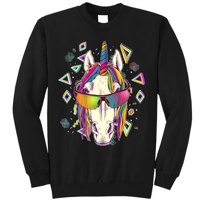Retro 80's Eighties Rainbow Unicorn Sweatshirt