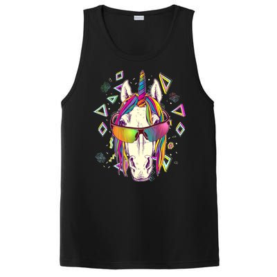 Retro 80's Eighties Rainbow Unicorn PosiCharge Competitor Tank