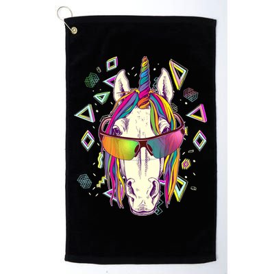 Retro 80's Eighties Rainbow Unicorn Golf Towel