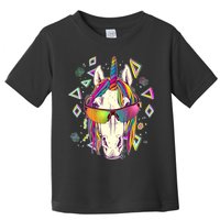 Retro 80's Eighties Rainbow Unicorn Toddler T-Shirt