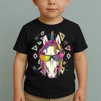 Retro 80's Eighties Rainbow Unicorn Toddler T-Shirt