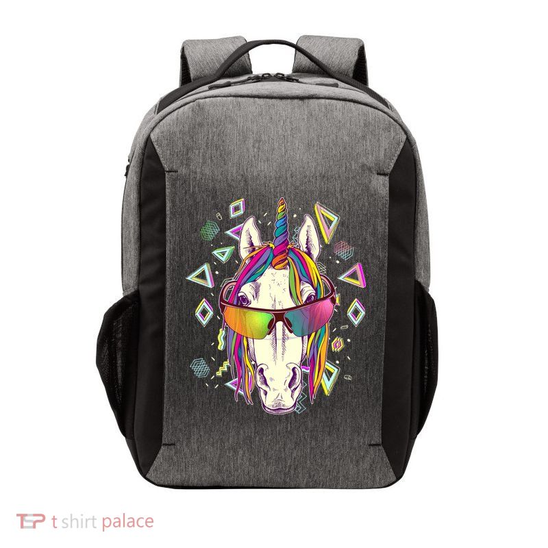 Retro 80's Eighties Rainbow Unicorn Vector Backpack