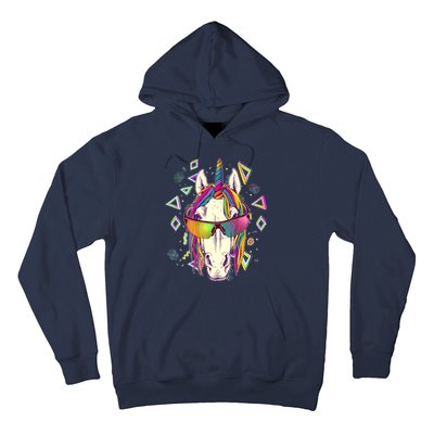 Retro 80's Eighties Rainbow Unicorn Hoodie