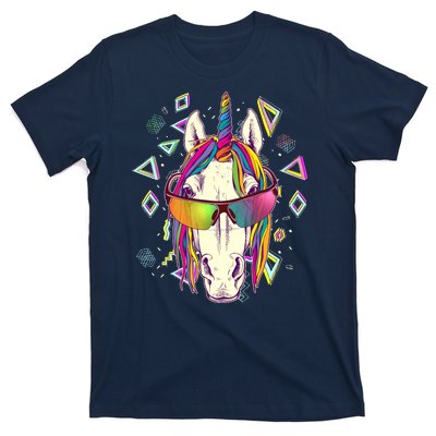 Retro 80's Eighties Rainbow Unicorn T-Shirt