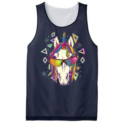 Retro 80's Eighties Rainbow Unicorn Mesh Reversible Basketball Jersey Tank