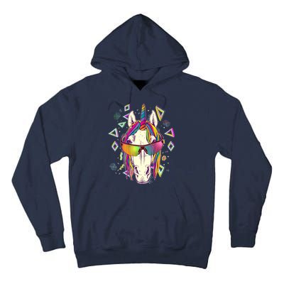 Retro 80's Eighties Rainbow Unicorn Tall Hoodie