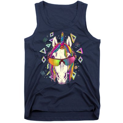 Retro 80's Eighties Rainbow Unicorn Tank Top