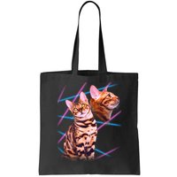 Retro 80s Eighties Lasers Double Exsposure Cat Bag