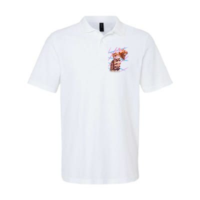 Retro 80s Eighties Lasers Double Exsposure Cat Polo