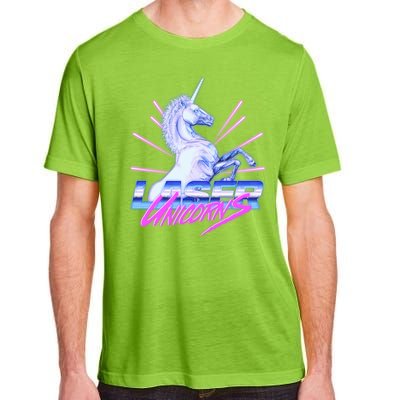 Retro 80's Eighties Laser Unicorns Adult ChromaSoft Performance T-Shirt