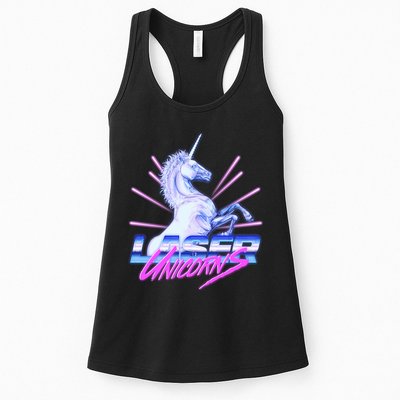 Retro 80's Eighties Laser Unicorns Womens Tank Top