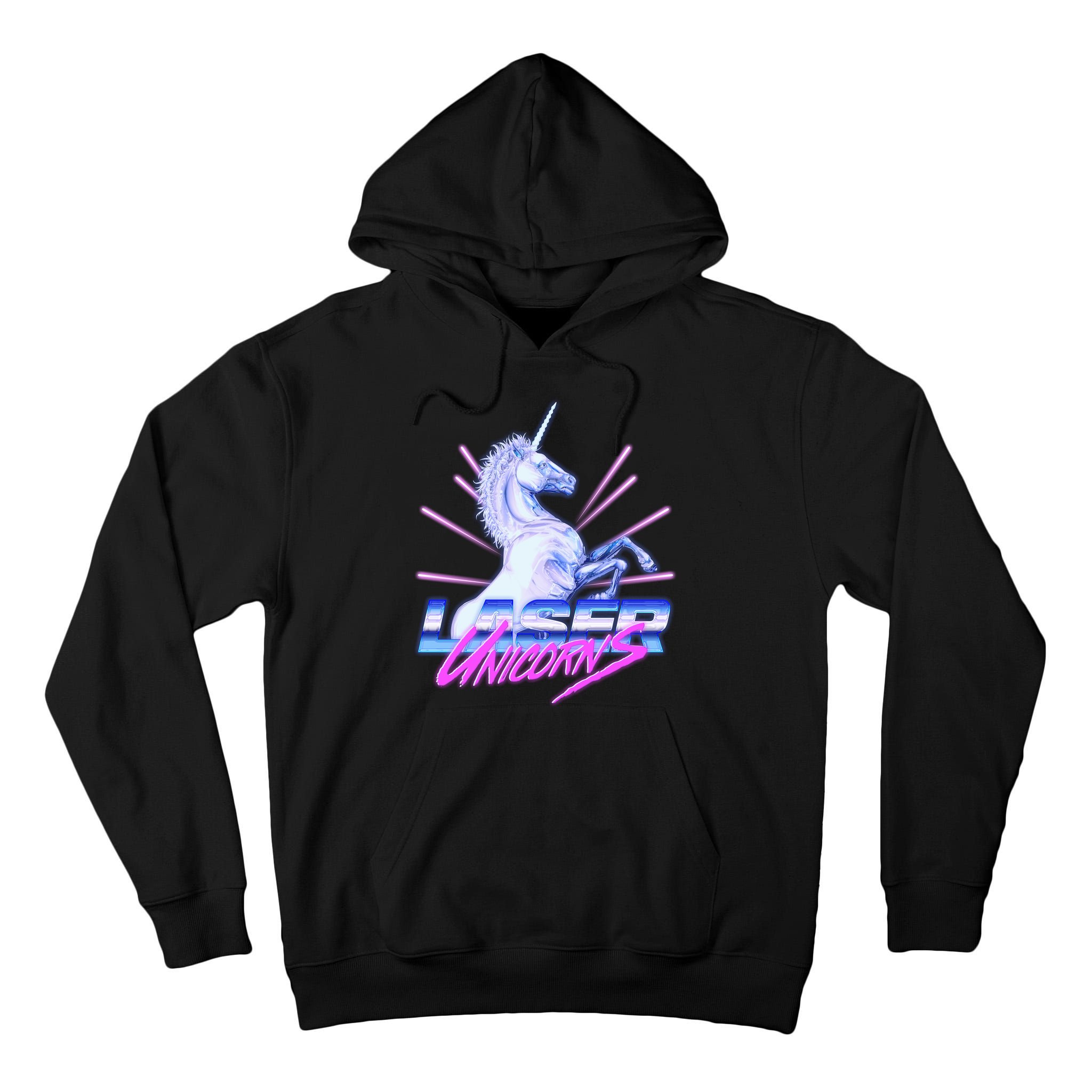 Retro 80's Eighties Laser Unicorns Tall Hoodie