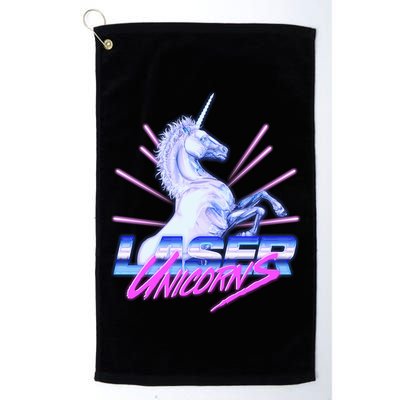 Retro 80's Eighties Laser Unicorns Golf Towel
